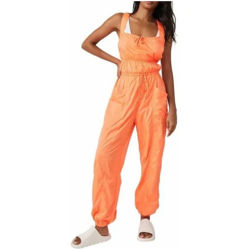 NWT Free People FP Movement Tropic Sport One Piece Jumpsuit Hot Watermelon